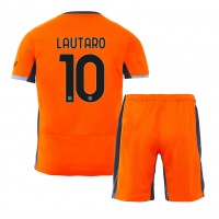 Inter Milan Lautaro Martinez #10 Tredje trøje Børn 2023-24 Kortærmet (+ Korte bukser)